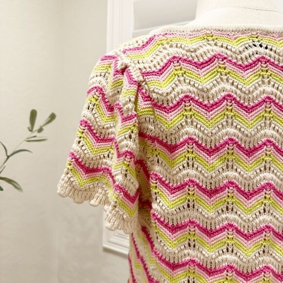 Torrid Pointelle Pullover Flutter Sleeve Sweater Size 0 (0X) - Picture 10 of 16